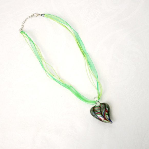 Glass Heart Necklace - Picture 1 of 3